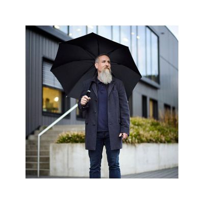 Зонт-трость 7875 RingOpener® полуавтомат, черный-10