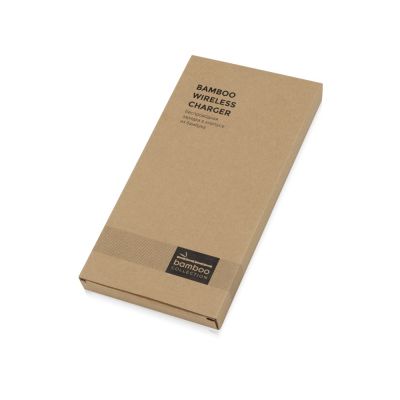 Беспроводное зарядное устройство-органайзер из бамбука Timber, натуральный/белый-5