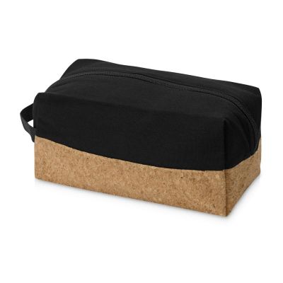 Несессер Corky хлопковый с пробковой вставкой, черный-2