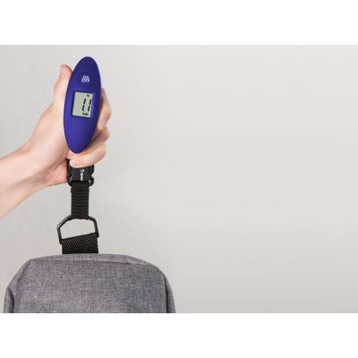 Багажные весы с покрытием soft touch Gravity, синий-3