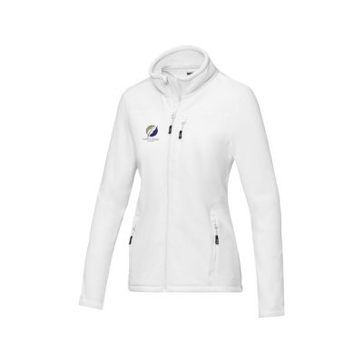 Женская флисовая куртка Amber на молнии из переработанных материалов по стандарту GRS, белый-3