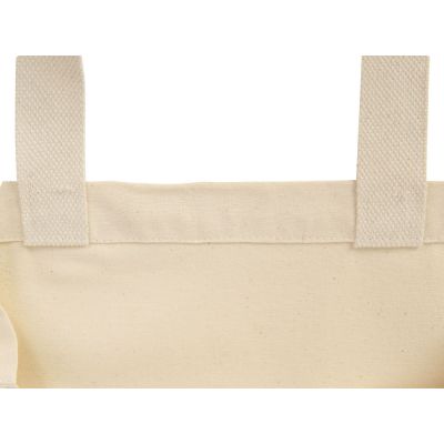 Сумка Donny из хлопка с донной складкой и парусиновыми ручками, натуральный-3