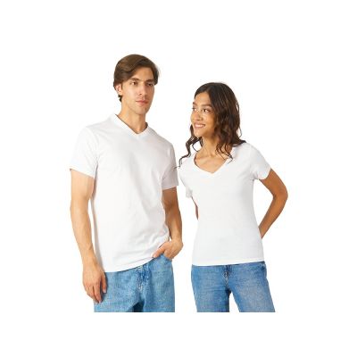 Футболка Heavy Super Club мужская с V-образным вырезом, белый-4