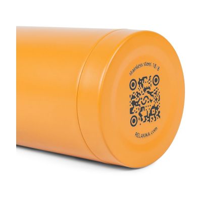 Термос Relaxika 101 (1 литр), желтый (без лого)-9