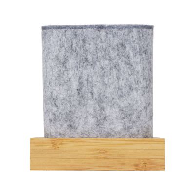 Подставка для ручек и телефона из бамбука Takeshi, серый-4