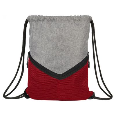 Спортивный рюкзак-мешок, серый/красный-1