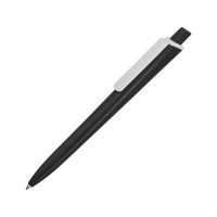 Ручка пластиковая трехгранная шариковая Lateen, черный/белый