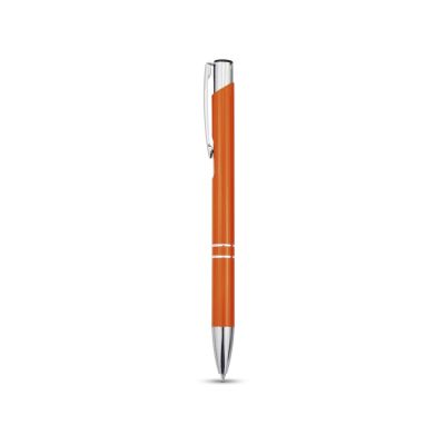 Алюминиевая шариковая кнопочная ручка Moneta, синие чернила, оранжевый-1