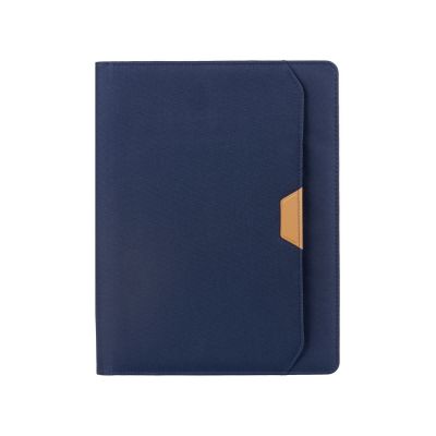 Портфолио А4 из RPET на молнии Harvey, 40 л FSC бумаги, синий-8