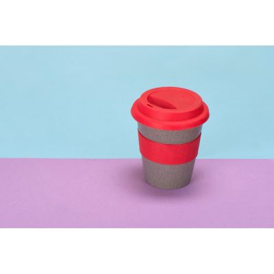 Стакан с силиконовой крышкой Cafe, красный-3