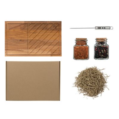Подарочный набор с доской, термощупом и специями-0