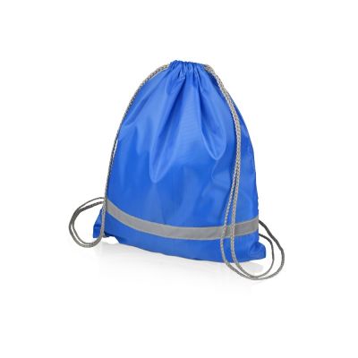 Рюкзак Россел, синий с серыми шнурками-0