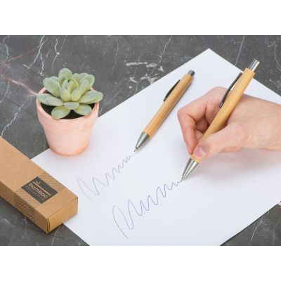 Набор ручка и механический карандаш Tender bamboo, натуральный-6