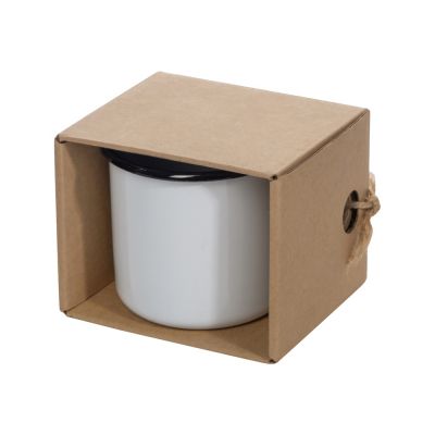 Кружка эмалированная в коробке, белый-0