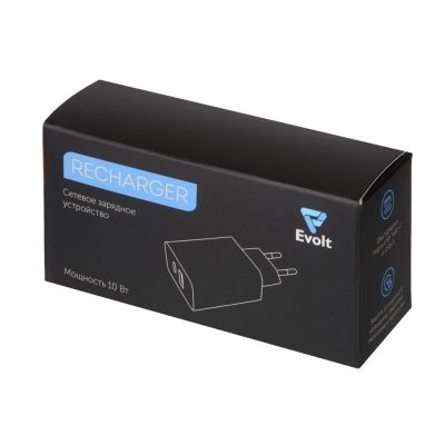 Сетевое зарядное устройство c выходами USB-A и USB-C Recharger, 10 Вт, белый-3