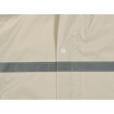 Длинный дождевик Lanai  из полиэстера со светоотражающей тесьмой, молочный-8