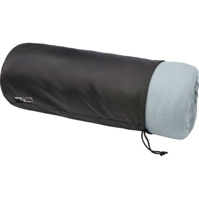 Плед Marigold из флиса из вторичного ПЭТ и искусственного меха, серый/белый-0