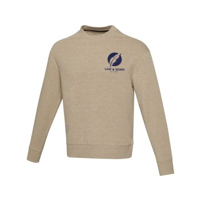Jet унисекс Aware™ свитер с круглым вырезом из переработанных материалов - Oatmeal-3