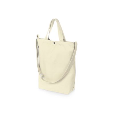 Сумка Helfer из хлопка на кнопке с регулирующейся лямкой, натуральный-0