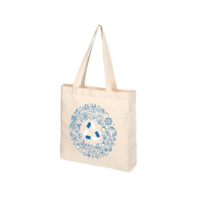 Эко-сумка Pheebs с клинчиком, изготовленная из переработанного хлопка, плотность 210 г/м2, natural-2