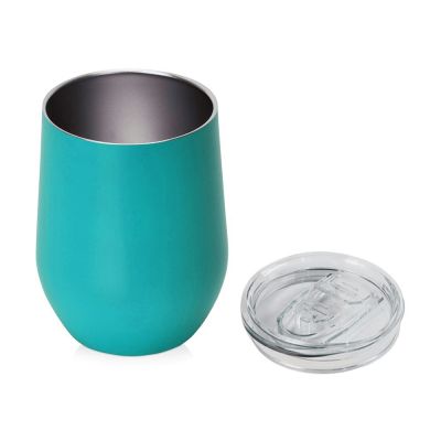 Вакуумная термокружка Sense, непротекаемая крышка, бирюзовый-1