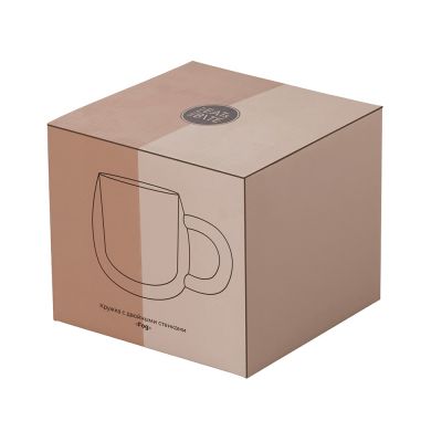 Кружка с двойными стенками с широкой ручкой Fog, прозрачный-5