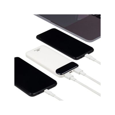 RIVACASE VA2240 (10000mAh) с дисплеем, белый, внешний аккумулятор 12/48-11