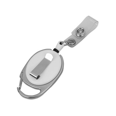 Ретрактор с клипом, белый/серебристый-2