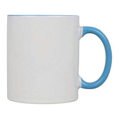 Кружка для сублимации Sublime Color, белый/голубой-1