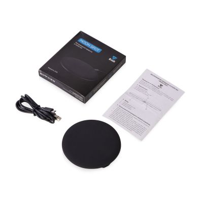 Беспроводное зарядное устройство с подсветкой логотипа Moon spot, 10 Вт, soft-touch-7