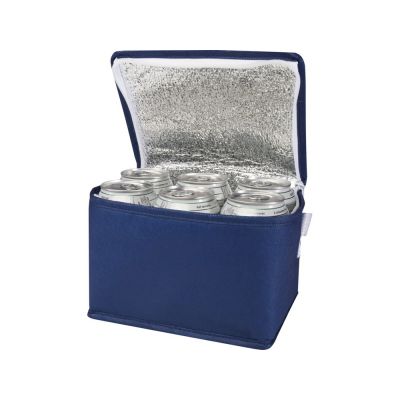 Spectrum нетканая сумка-холодильник, 4 л, на 6 банок, из переработанных материалов, ярко-синий-0