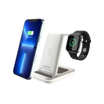 Беспроводное зарядное устройство 3-в-1 CANYON WS-304 (CNS-WCS304B), 15W, бежевый-6