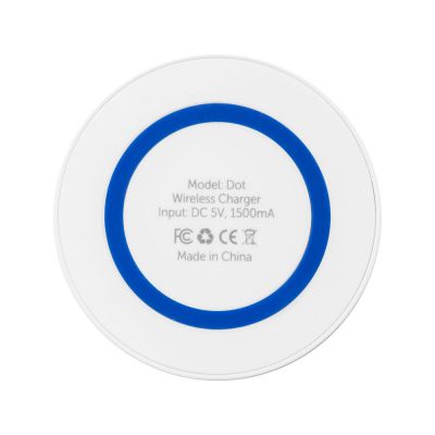 Беспроводное зарядное устройство Dot, 5 Вт, белый/синий-4