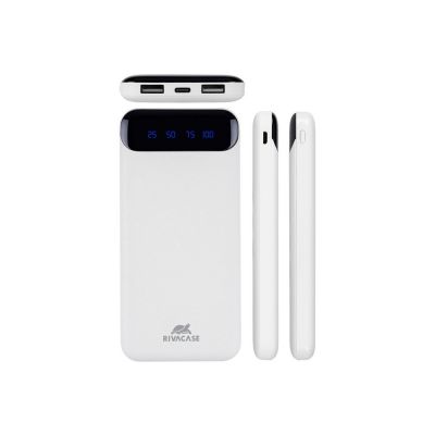 RIVACASE VA2240 (10000mAh) с дисплеем, белый, внешний аккумулятор 12/48-6