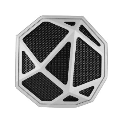 Портативная колонка Geo, серебристый + синяя подсветка-5