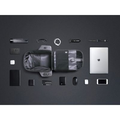 Водостойкий антикражный рюкзак Hipack для ноутбука 15.6, черный-17