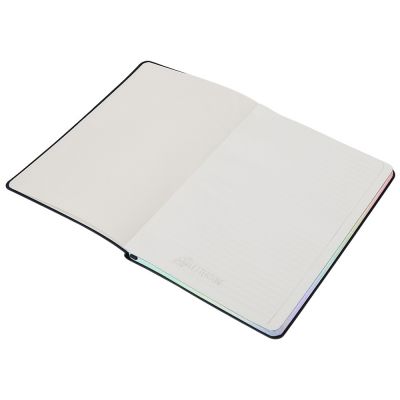 Блокнот А5 в гибкой обложке Fellini с голографическим срезом, темно-синий-3