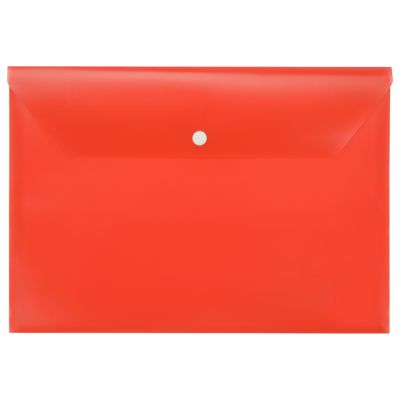 Папка-конверт А4 с кнопкой, красный-1