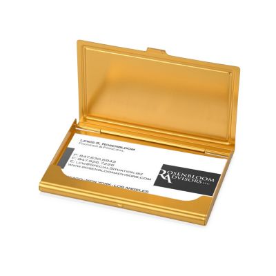 Визитница Lexx, золотистый матовый-1