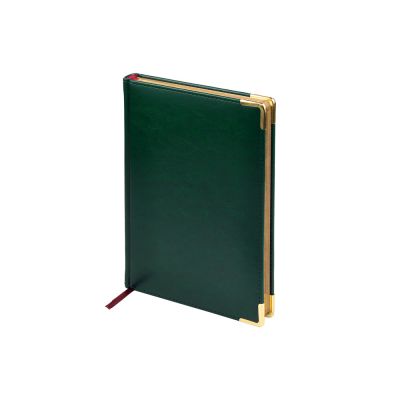 Ежедневник недатированный А5 Sidney Nebraska, зеленый (золотой обрез, золотые уголки)-0