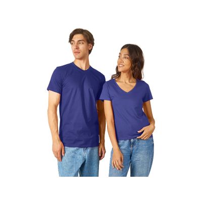 Футболка Heavy Super Club женская с V-образным вырезом, кл.синий-5