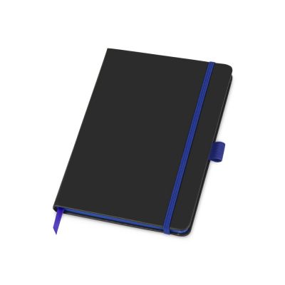 Блокнот ColorNote Black, твердая обложка A5, 80 листов, черный с синим-0