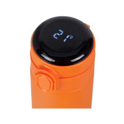 Вакуумная термокружка Waterline с медной изоляцией Bravo, 400 мл, тубус, оранжевый-3