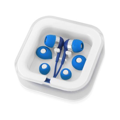 Подарочный набор Non-stop music с наушниками и зарядным устройством, синий-2