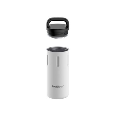 Вакуумный термос с керамическим покрытием бытовой, тм bobber, 590 мл. Артикул Bottle-590 Iced Water (белый)-1