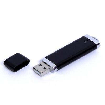 USB-флешка промо на 32 Гб прямоугольной классической формы, черный-0