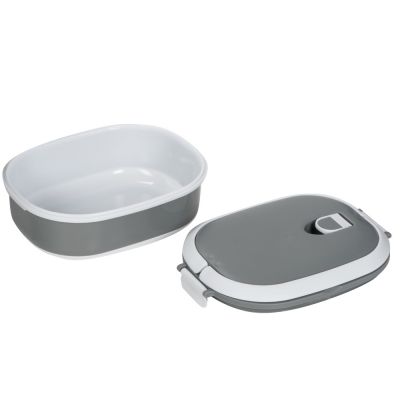 Ланч-бокс Hotty 750 мл для микроволновой печи, серый/белый-3