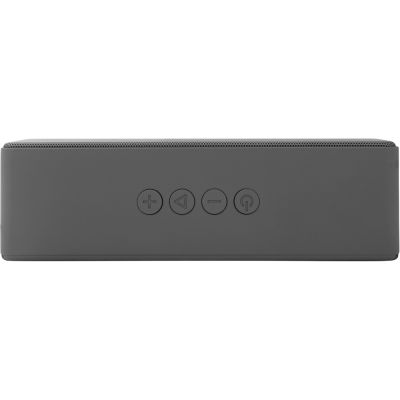 Портативная колонка Bar со стереодинамиками soft touch, серый-3