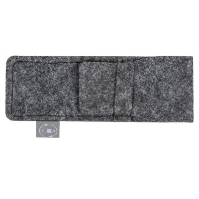 Футляр для ручек из RPET-фетра Felt, серый-3