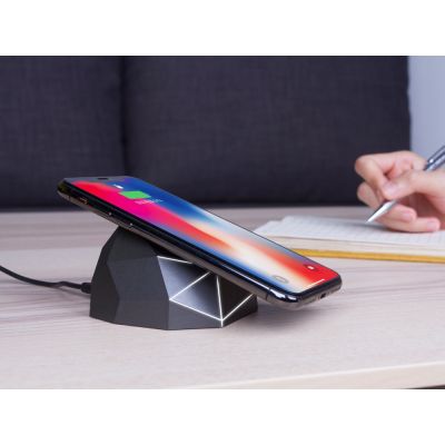 Док-станция Geo Dock с быстрой беспроводной зарядкой, черный с белой подсветкой. XOOPAR (P)-13